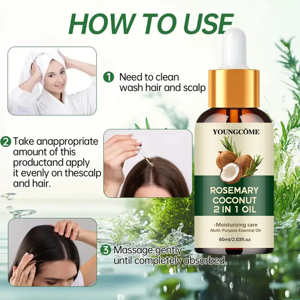 Rosemary Essential Oil for Hair Loss & Scalp Health — Pure Botanical Hair Growth Treatment