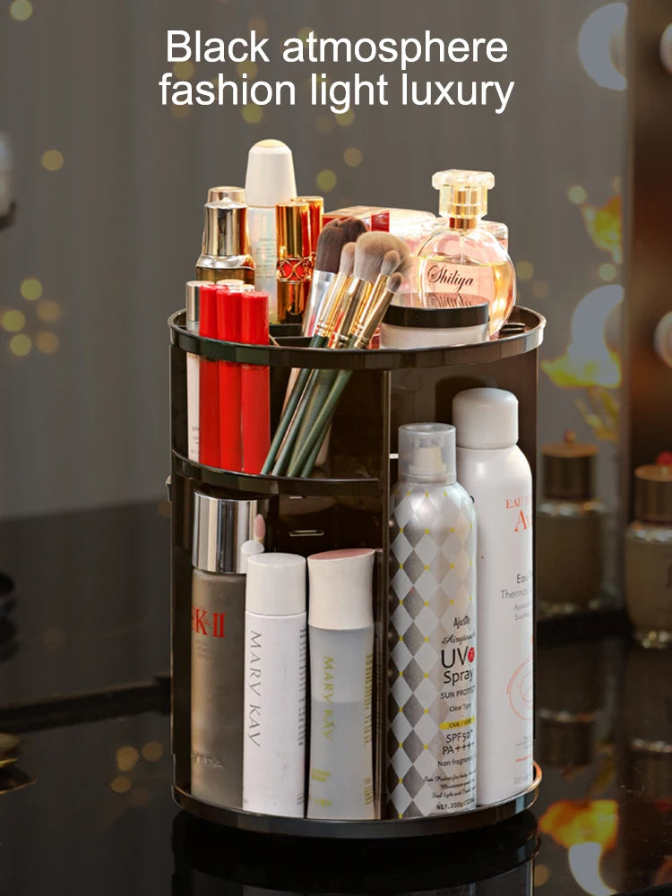 360° Rotating Adjustable Skincare Storage Rack