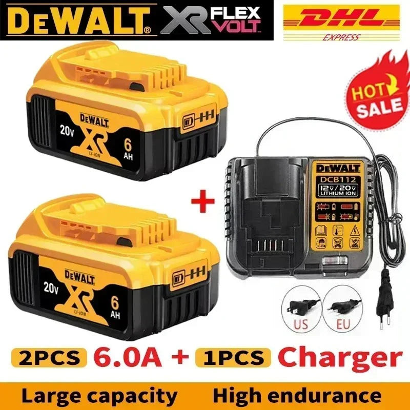 DeWALT 20V/60V MAX FlexVolt Battery – 6Ah & 9Ah Replacement for DCB606 DCB205 DCB206 Power Tools
