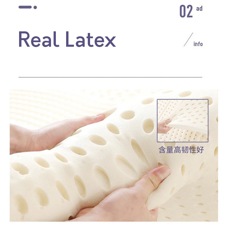 Authentic Natural Latex Mattress – Slow Rebound, Foldable, Cotton Cover, Customizable Sizes