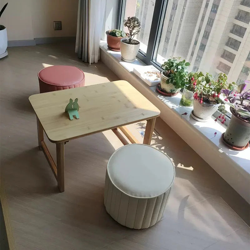 Foldable Japanese Bay Window & Balcony Wooden Desk