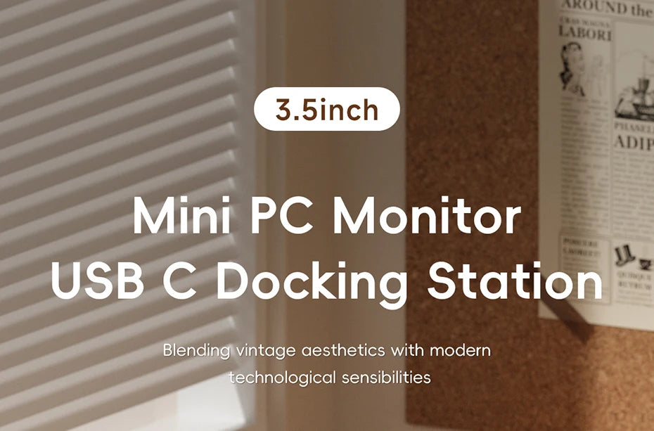 Hagibis 3.5-Inch IPS Mini Display & USB-C Hub