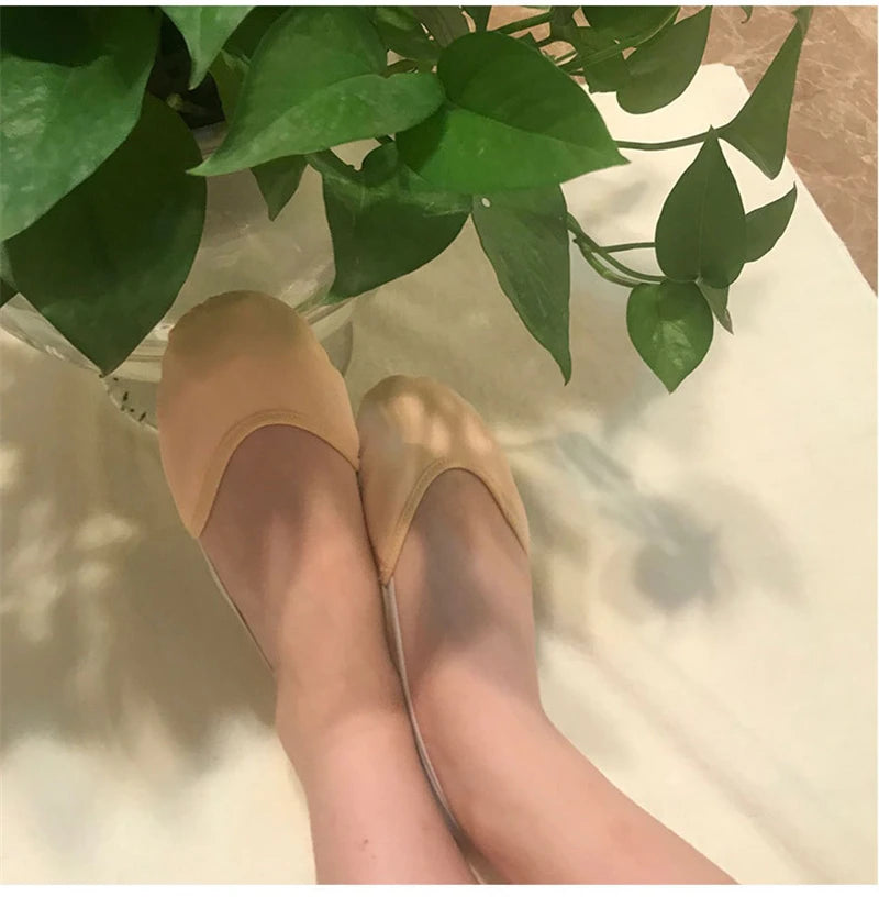 Rhythmic Gymnastics Half-Sole Toe Shoes — Elastic Knit