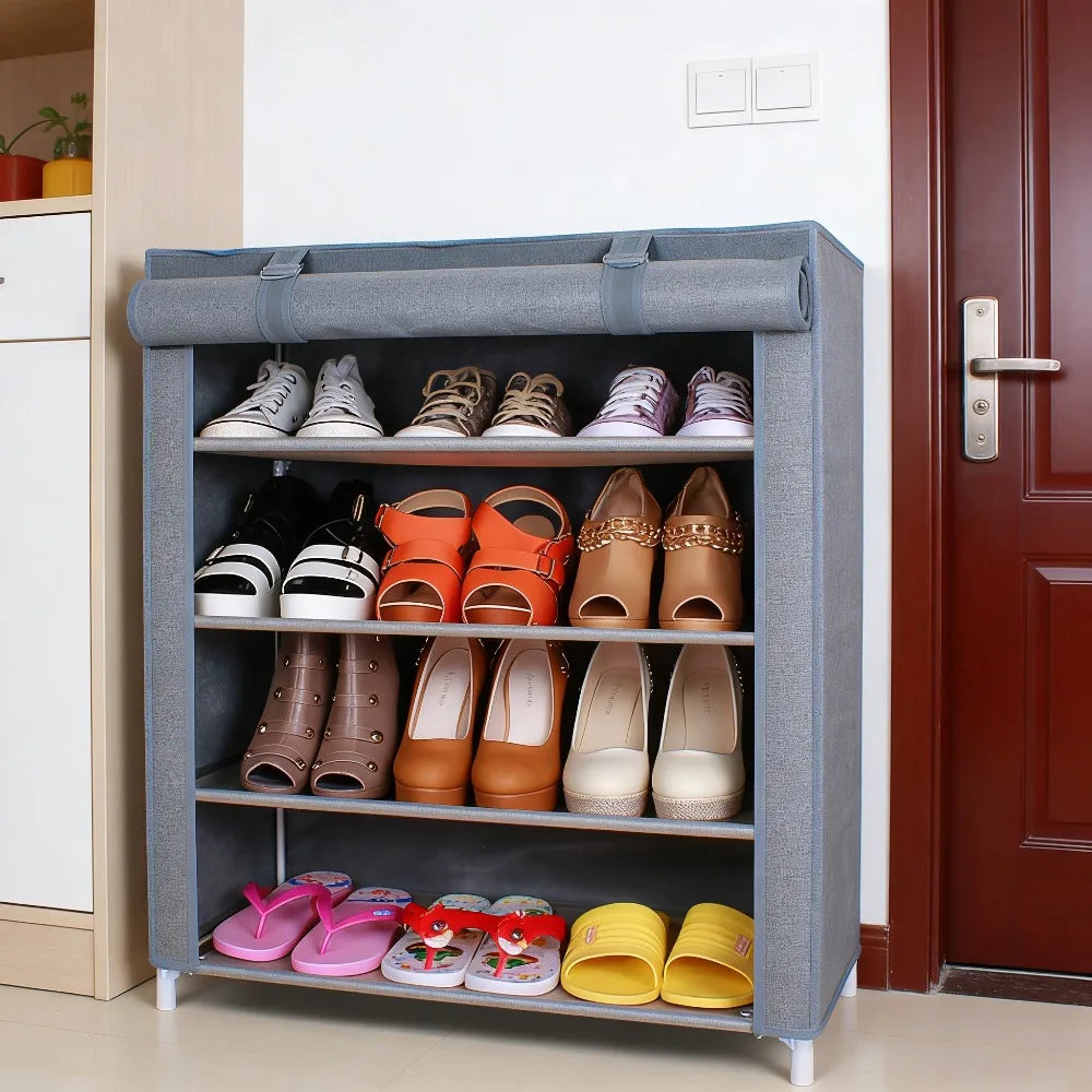 Multi-Layer Dustproof Shoe Rack Cabinet — Entryway Storage