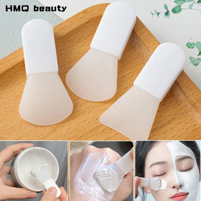 3-Piece Silicone Facial Mask Applicator Brush Set