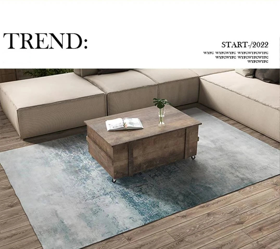 Nordic Geometric Large Area Rug – Washable Non-Slip Carpet for Living Room & Bedroom
