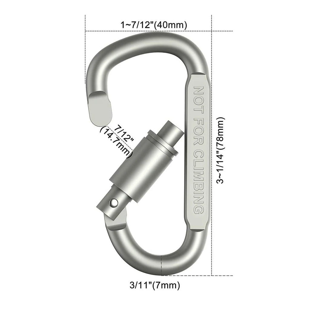 4–6 Piece Carabiner Set — Aluminum Alloy Tactical Keychain Clip for Camping, Survival & EDC