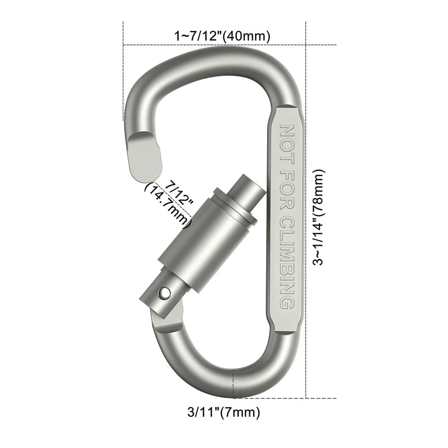 4–6 Piece Carabiner Set — Aluminum Alloy Tactical Keychain Clip for Camping, Survival & EDC