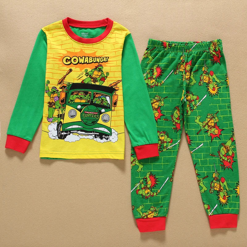 Kids' Teenage Mutant Ninja Turtles Anime Pajamas | Kawaii Cartoon Cosplay Sleepwear Gift Set