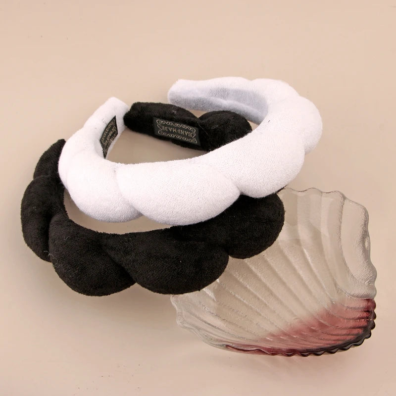 Puffy Spa Headband & Wristbands Set — 3 Pack