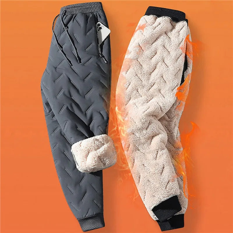 Women's Warm Plush Straight Leg Drawstring Pants — Thickened Winter Sport Trousers