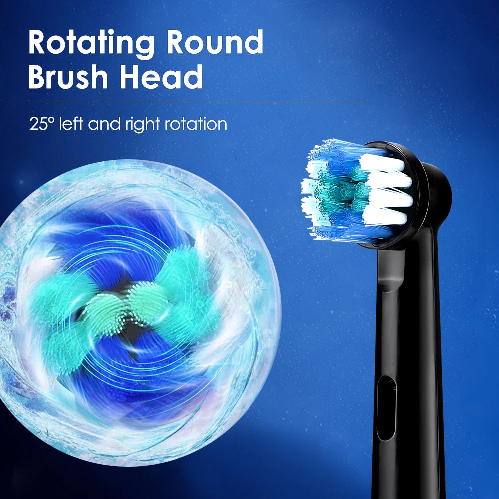 Ms.Dear Rotating Electric Toothbrush – 5 Modes, IP67 Waterproof, 30-Day Battery, 4 Brush Heads