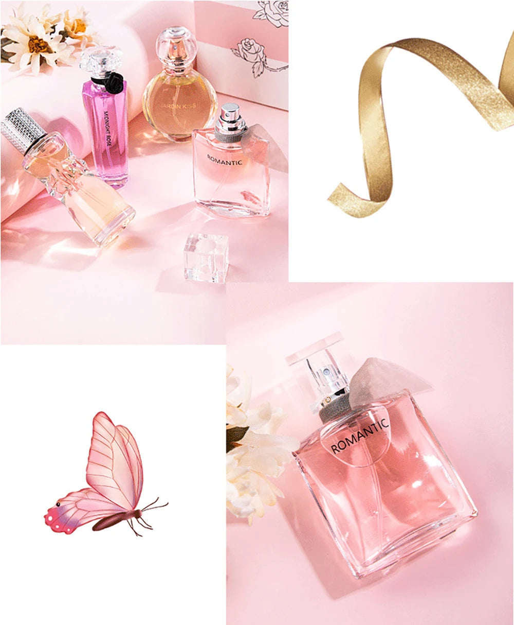 Women’s Floral Pheromone Fragrance Gift Box Set 105ml – 4-Piece Feminine Charm Spray Collection