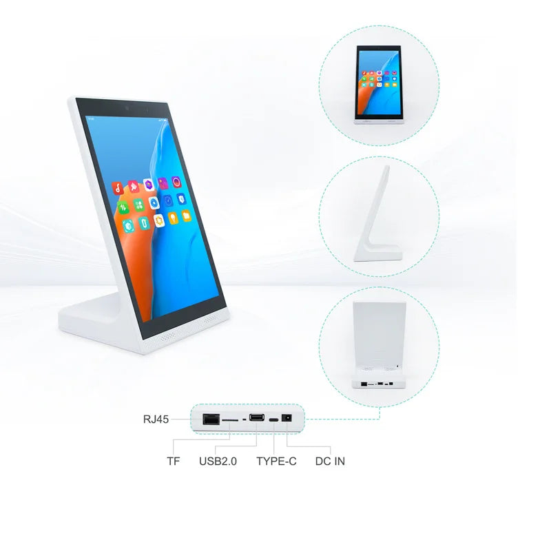 Android 13 Vertical Touch Screen POS Kiosk – 10.1", RK3568, 2GB RAM, Wi-Fi, NFC