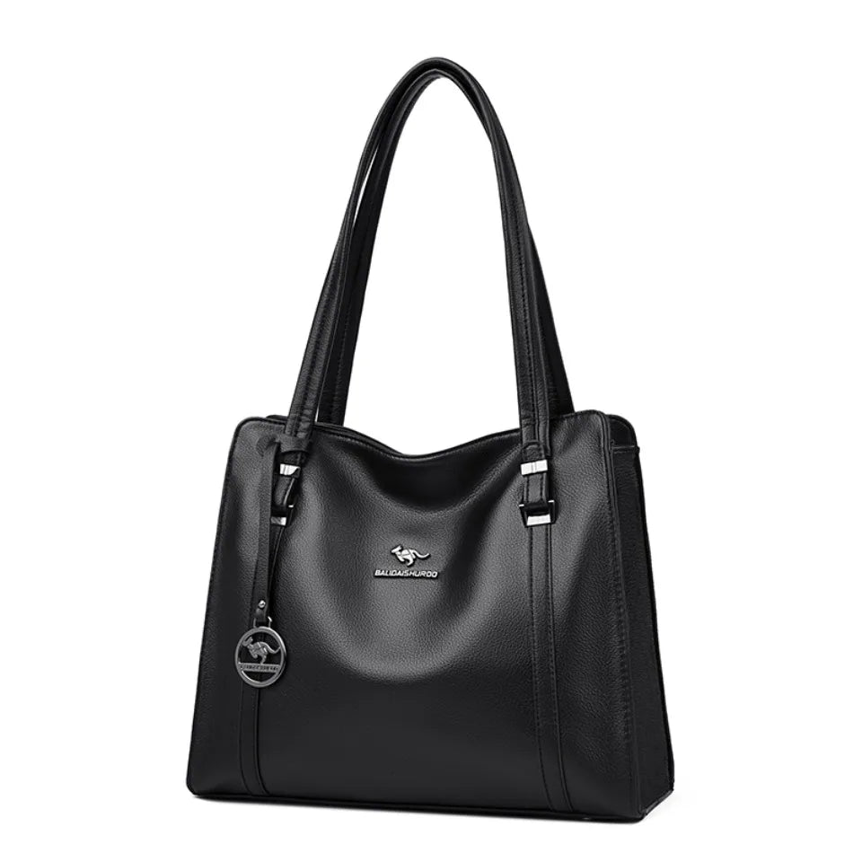 Luxury Soft PU Leather Tote Bag – Large Capacity Sequin Crossbody Shoulder Bag for Women