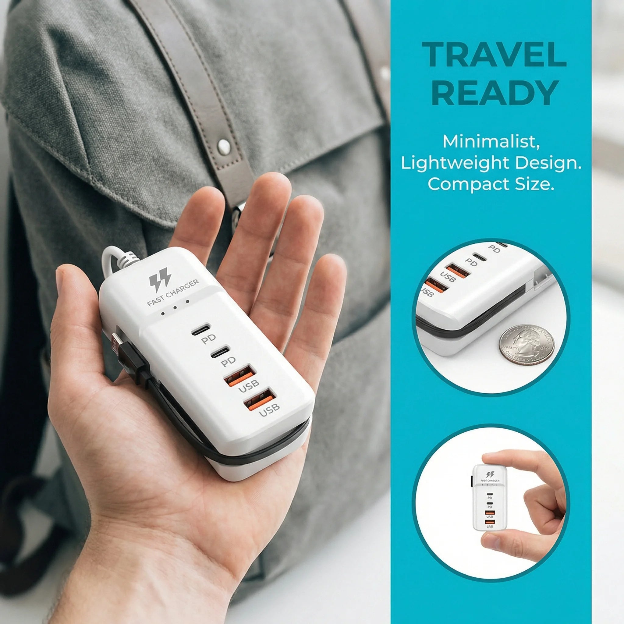 USB-C PD Fast Charger — Power Delivery Wall Adapter for Phone, Tablet & Laptop