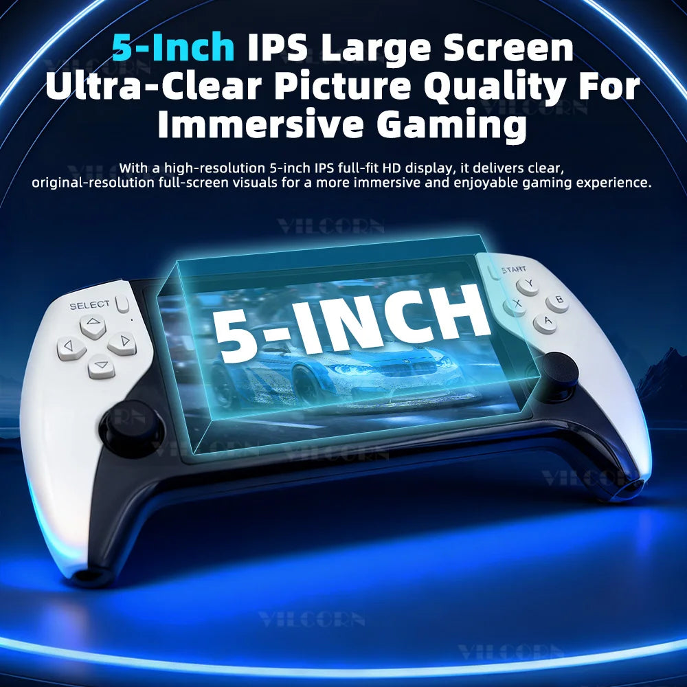 5-Inch IPS Retro Handheld Game Console – 22000 Games, PS1/GBA/MAME Compatible