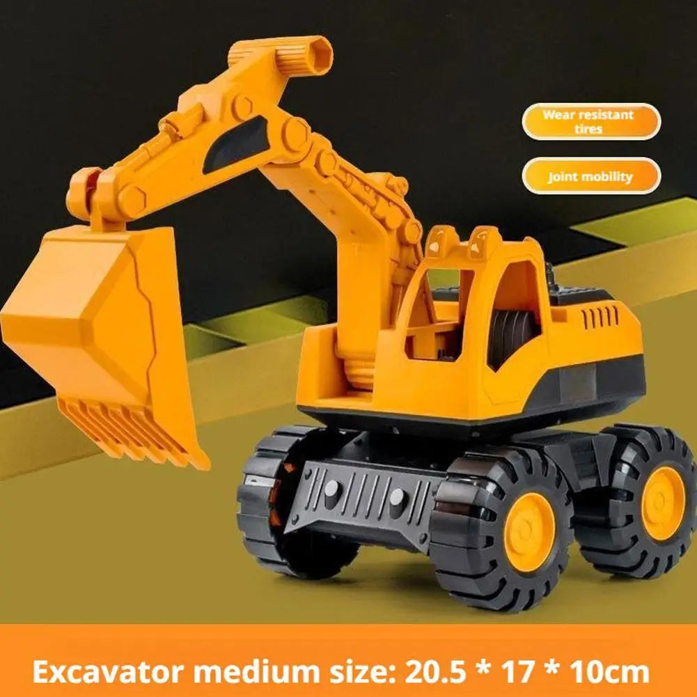 Inertial Beach Construction Truck Toy – Digger, Bulldozer & Tipper for Kids