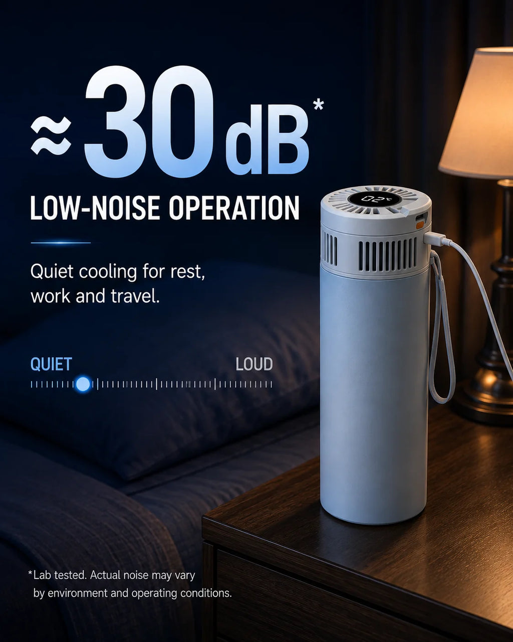 Portable Insulin Cooler 2–8°C – USB-C Medicine Refrigerator with Digital Display for Travel & Medication Cold Storage