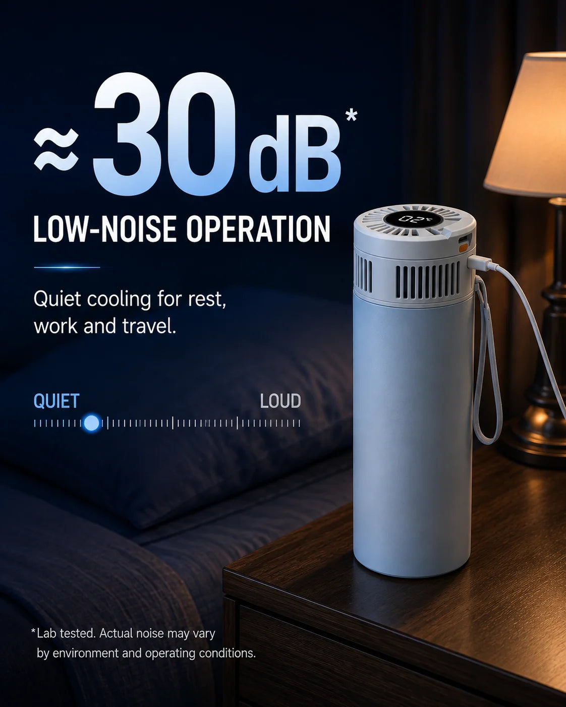 Portable Insulin Cooler 2–8°C – USB-C Medicine Refrigerator with Digital Display for Travel & Medication Cold Storage