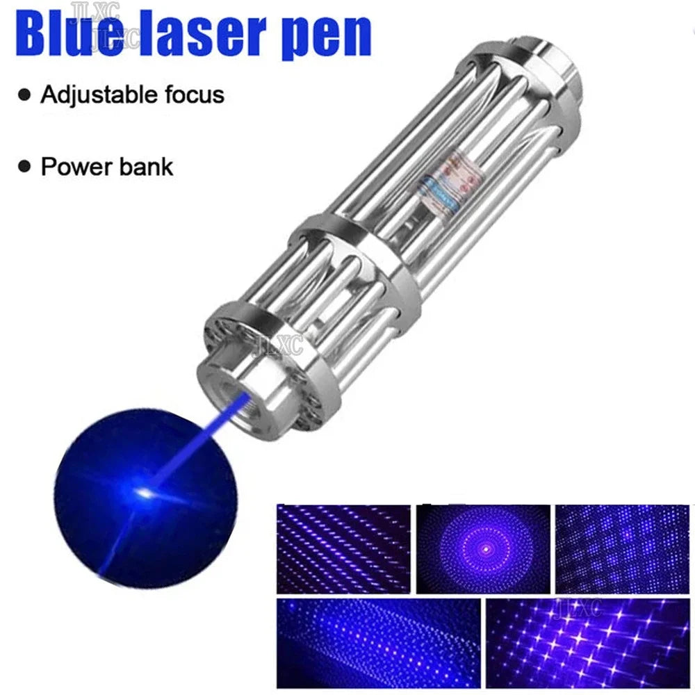 High-Power Adjustable Focus Laser Pointer – Star Pattern & Single-Point LED Pen
