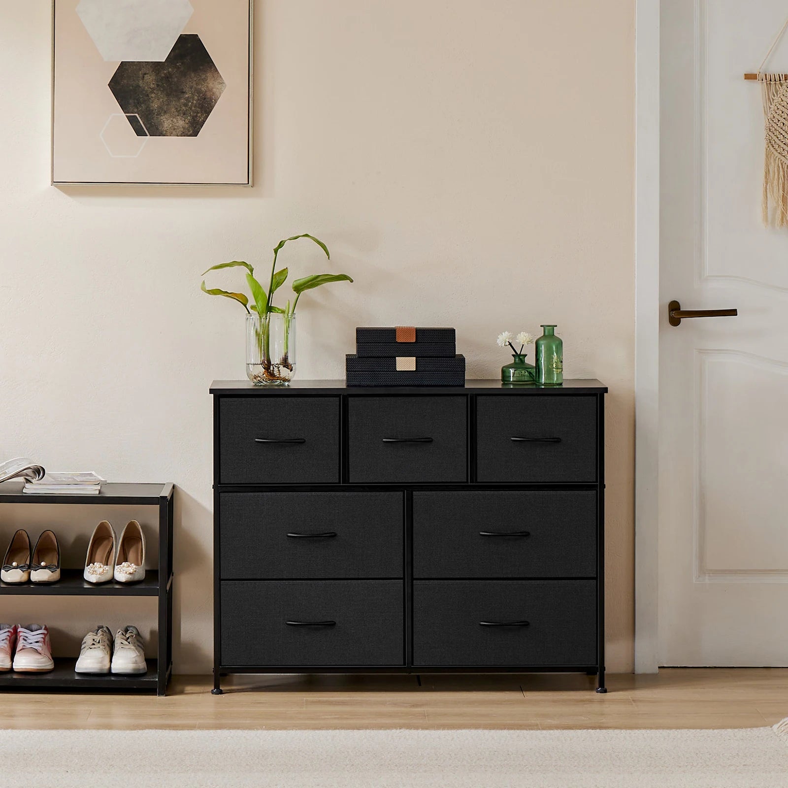 JHK 7-Drawer Dresser & Storage Chest – Fabric Drawers, Clothes Organizer for Bedroom & Living Room