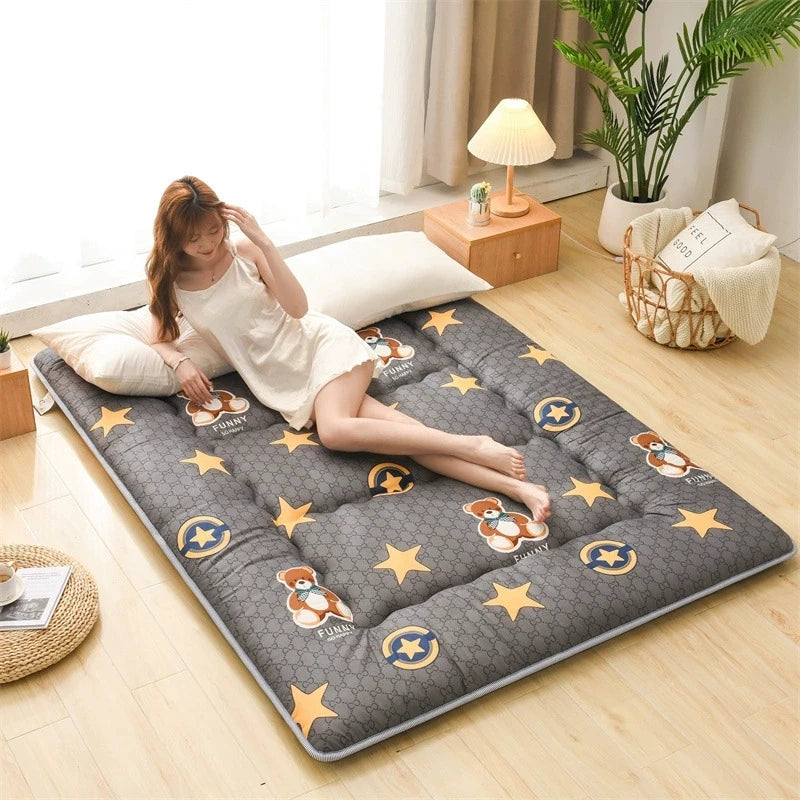 Japanese Style Thick Mattress – Student Dormitory Tatami, Single & Double, Foldable Floor Mattress
