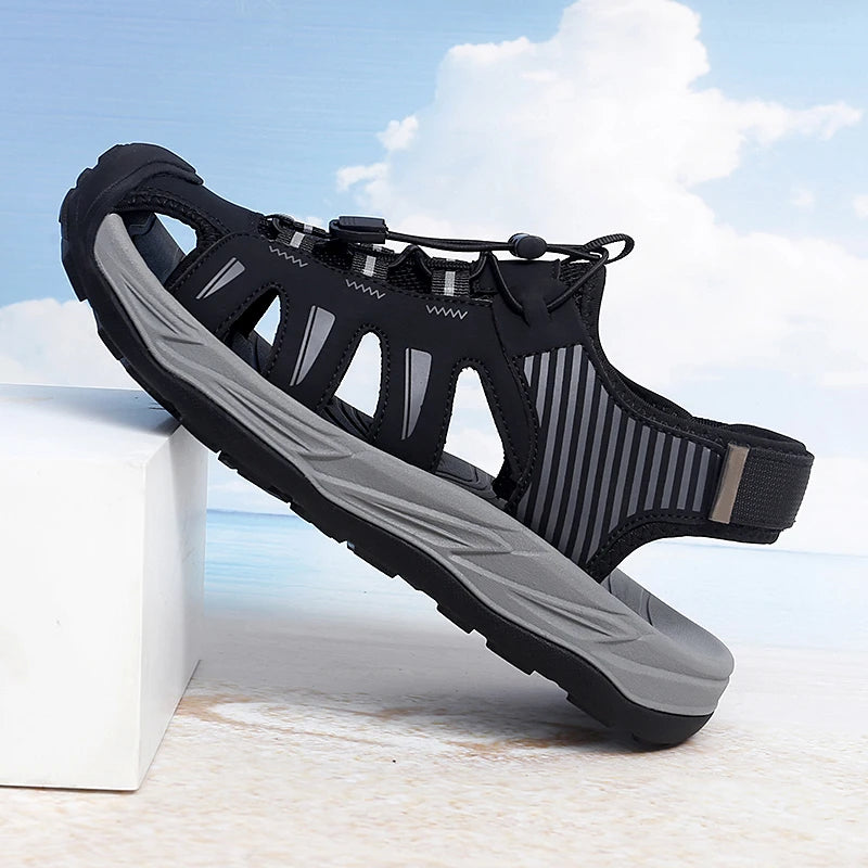 Men's Handmade Breathable Beach Sandals – Lightweight Soft Sole Outdoor Sandals