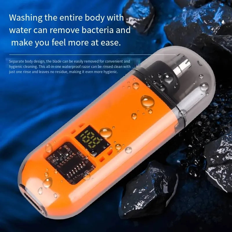Clean. Precise. Painless. — Portable Rechargeable Nose & Ear Hair Trimmer | Mini Compact Design, Safe Blade, Men’s Grooming