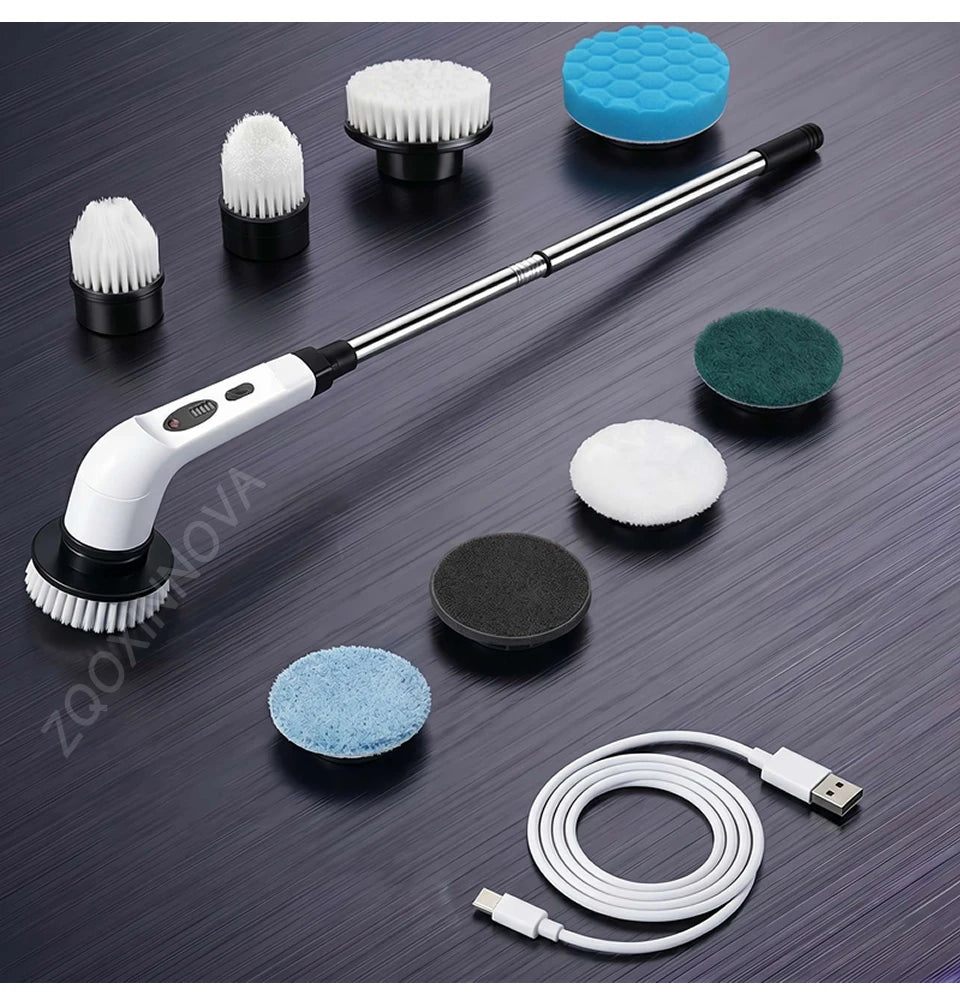 Cordless Household Spin Scrubber – Electric Multipurpose Cleaning Brush for Bathroom, Kitchen & Toilet