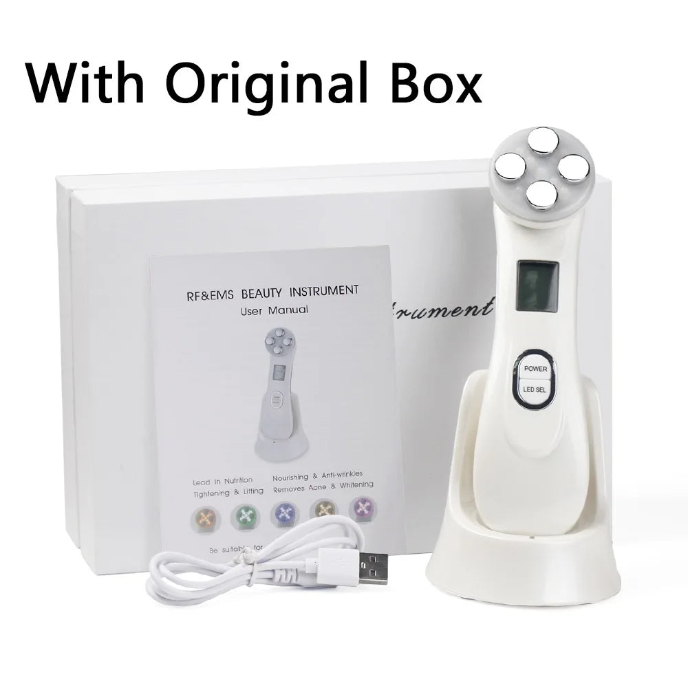 EMS Microcurrent Face Lifting Massager – LED Photon Rejuvenation Beauty Device