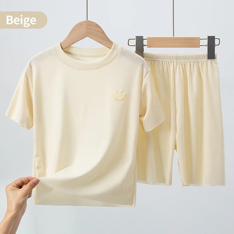Baby Cotton Sleeveless Pajamas Set | Toddler Summer Cartoon Nightwear Kids Homewear