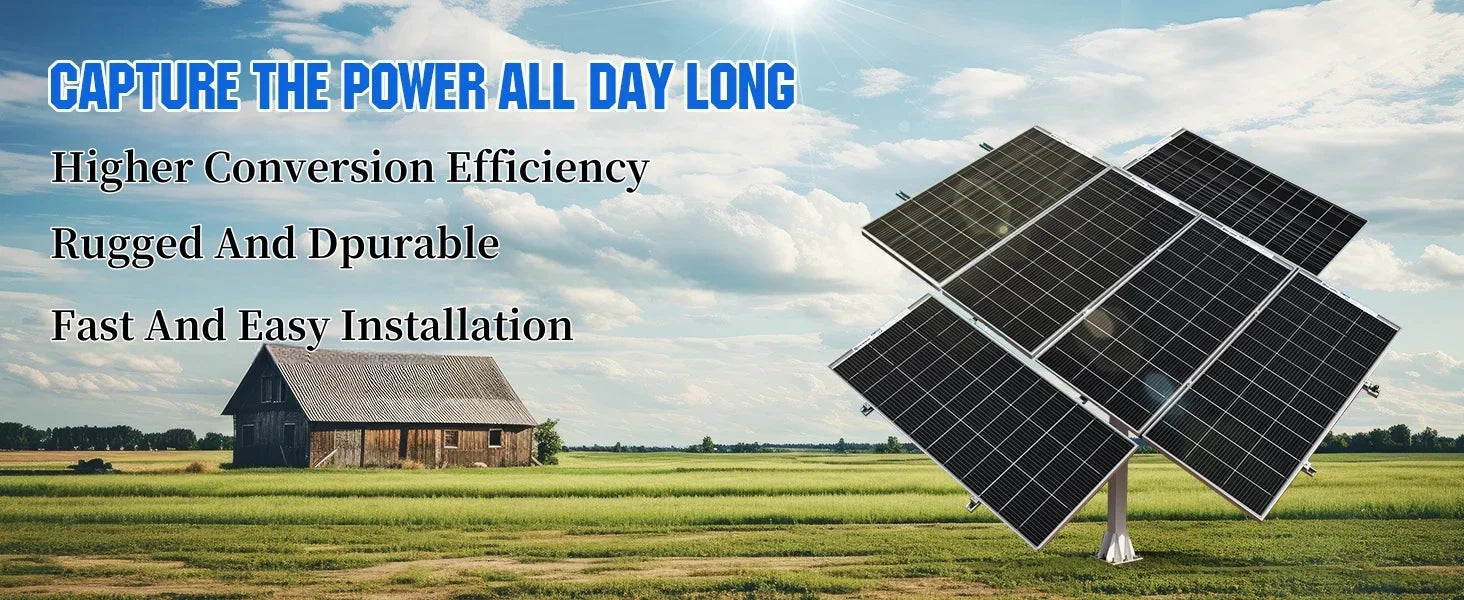 Premium 1000W–3000W Commercial-Grade Rigid Waterproof Solar Panel – Reinforced Glass Construction