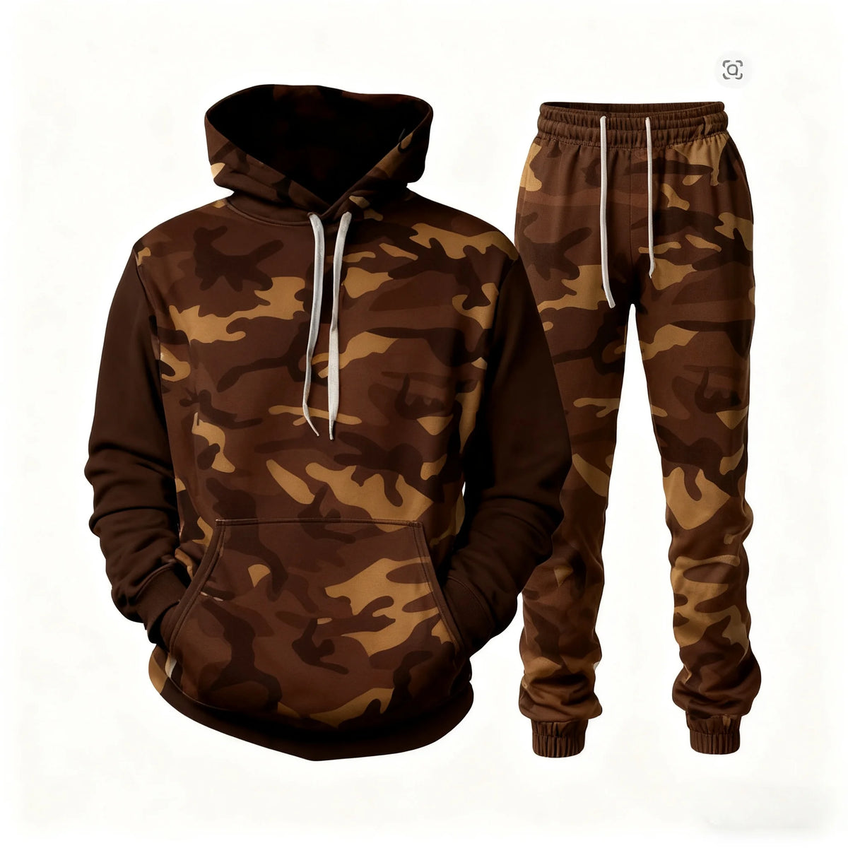 Men's Santa Claus 3D Print Hoodie & Pants Jogging Set – Camouflage Co-Ord