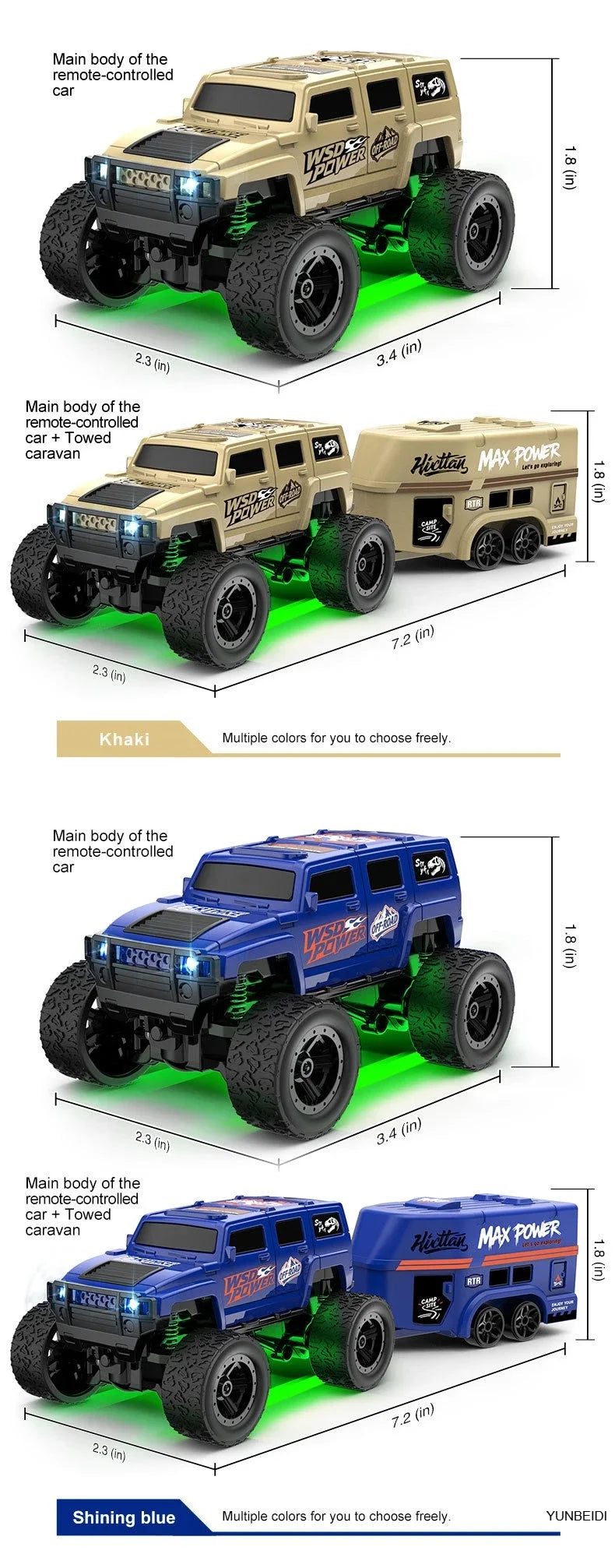 1/64 Scale Mini 4WD RC Drift Racing Car – Type-C Rechargeable Desktop Racer