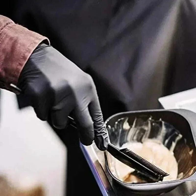 Disposable Black Nitrile Gloves — Latex-Free, Waterproof & Durable for Kitchen, Beauty Salon & Home Use