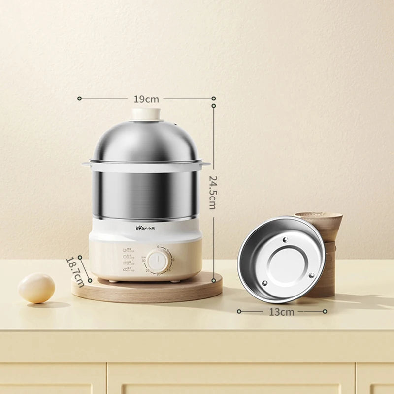 360W Electric Egg Cooker with Timer — Multicooker Steamer