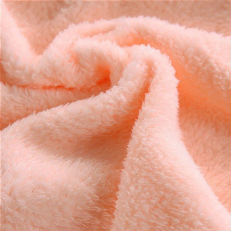 Coral Fleece Flannel Blanket – Solid Blue & Pink Soft Warm Bedspread & Sofa Cover