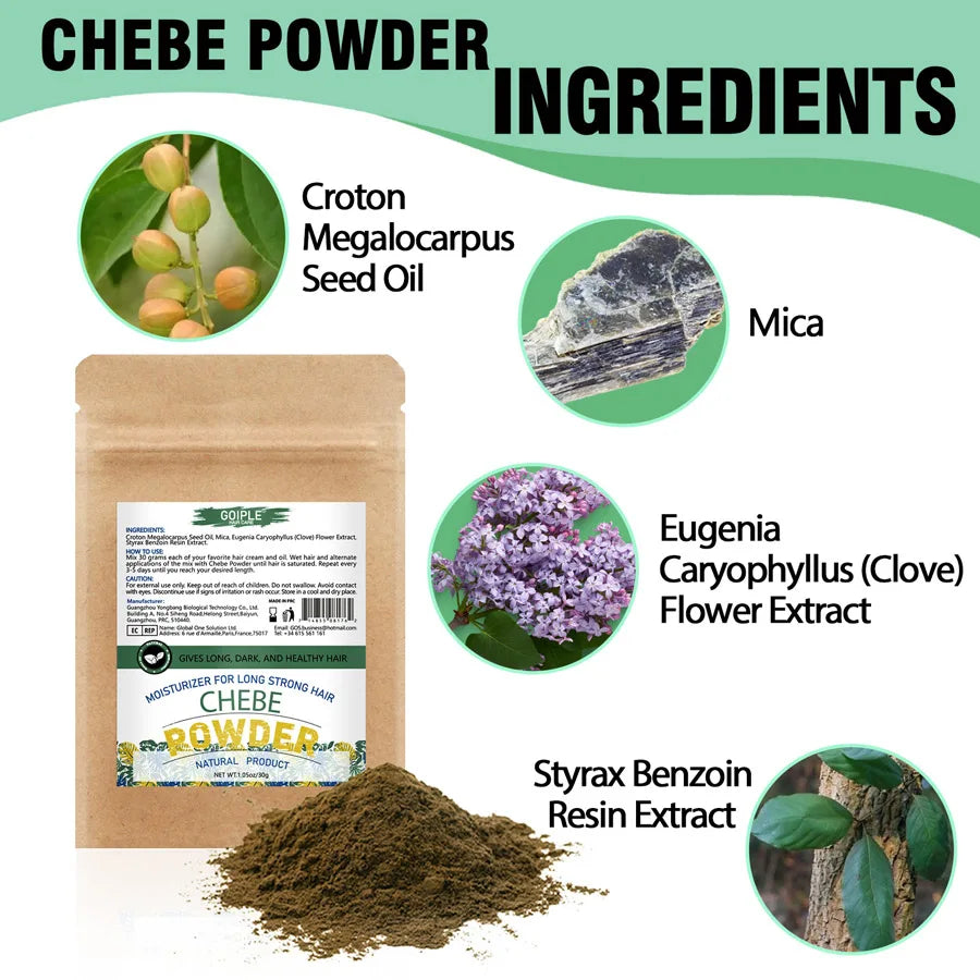 GOIPLE Chebe Hair Care Products Deep Nourish & Moisturize Conditioner Smoothing Anti-loss Breakage Hair Oil or Butter or Powder
