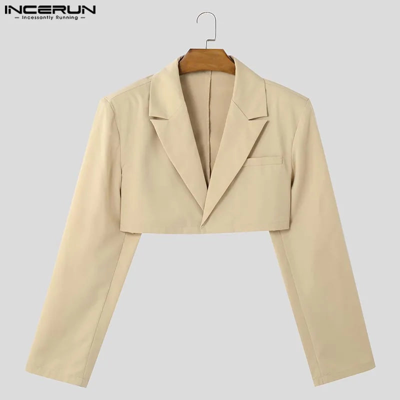 Men's Cropped Waistband Wide Leg Pants & Top Solid 2-Piece Set S–5XL – Handsome Casual Suit
