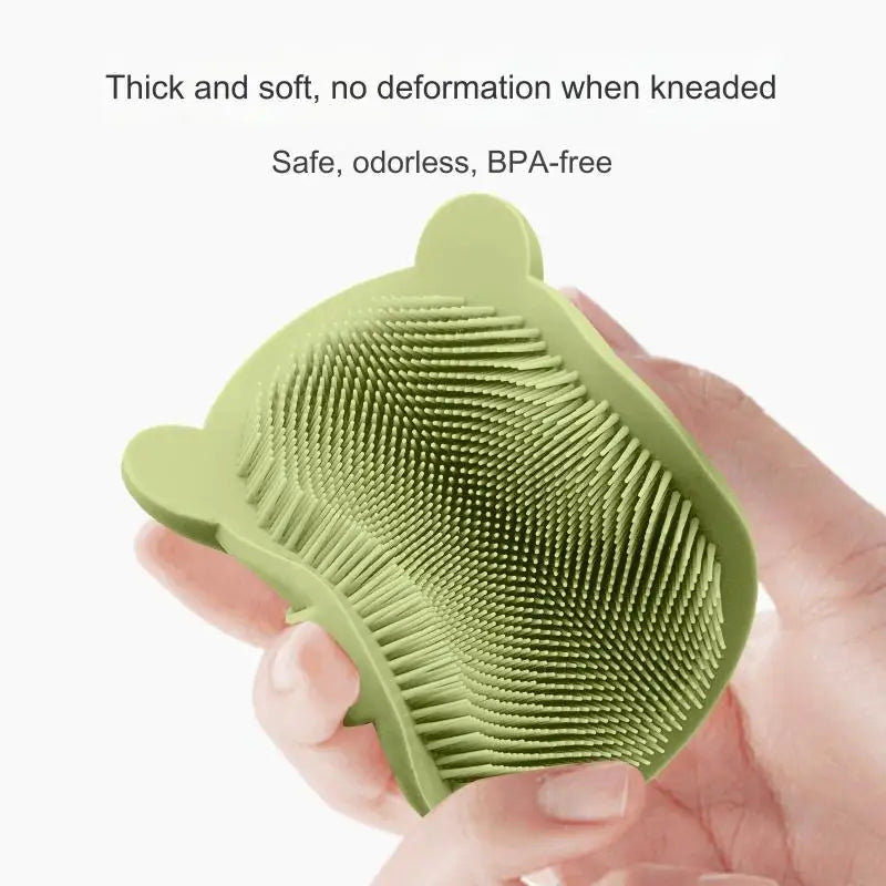 Dinosaur Silicone Scalp Massager Shampoo Brush – Soft Bristles for Dandruff Removal & Hair Growth