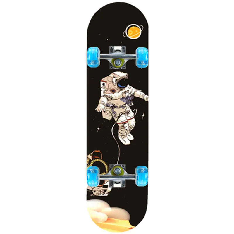 Pro All-Terrain Complete Skateboard – Aluminum Alloy & Carbon Fiber Deck, Beginner Longboard for Kids & Adults