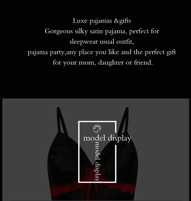 Women's Lace Suspender Nightgown | Sleeveless V-Neck Pajama Dress Multi-Color