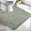 Luxury Chenille U-Shaped Toilet Rug – Soft Absorbent Non-Slip Contour Bath Mat