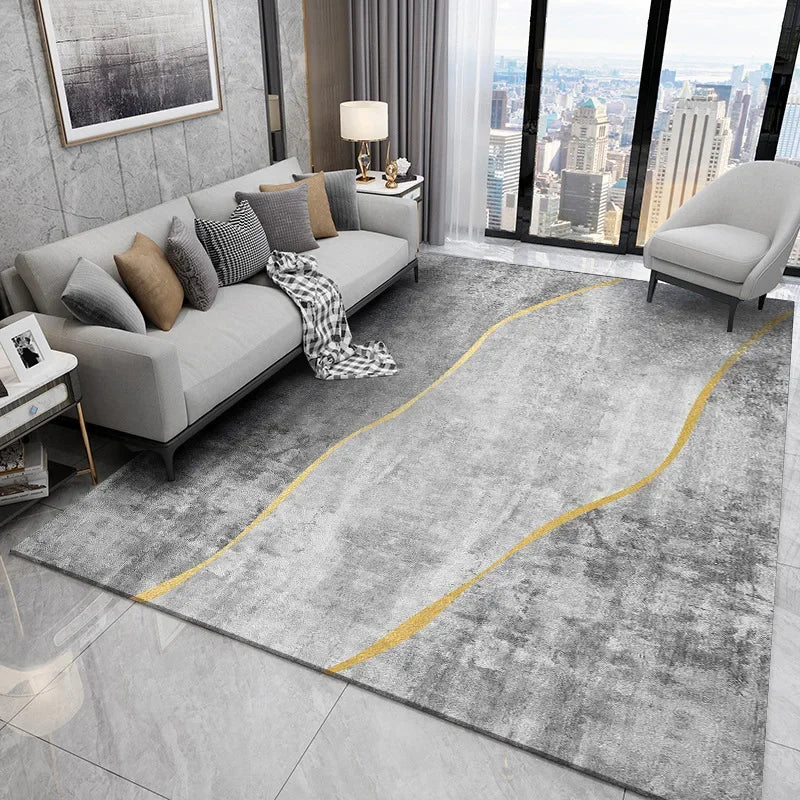 Modern Nordic Soft Lounge Rug – Washable Anti-Slip Large Area Carpet for Living Room & Bedroom, 24 Colors & 10 Sizes