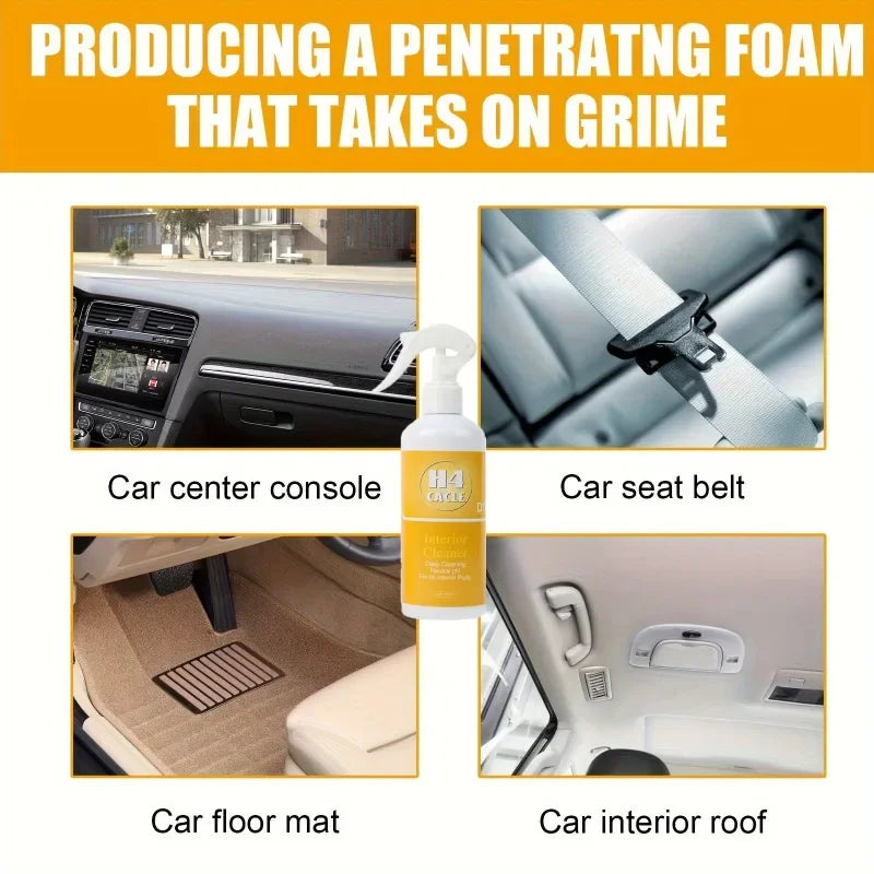 Multifunctional Car Interior Foam Cleaner Spray – Waterless Upholstery & Seat Degreaser, 100ml or 300ml