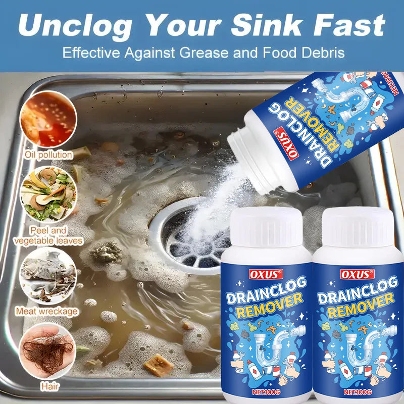 Blast Through Any Blockage — Home Strong Pipe Dredging Powder | Fast-Acting Bubble Formula, Dissolves Sewage & Oil, Multi-Purpose