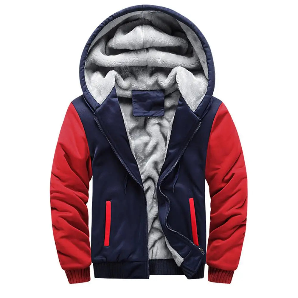 Men's Camouflage Fleece Jacket – Hooded Winter Layer