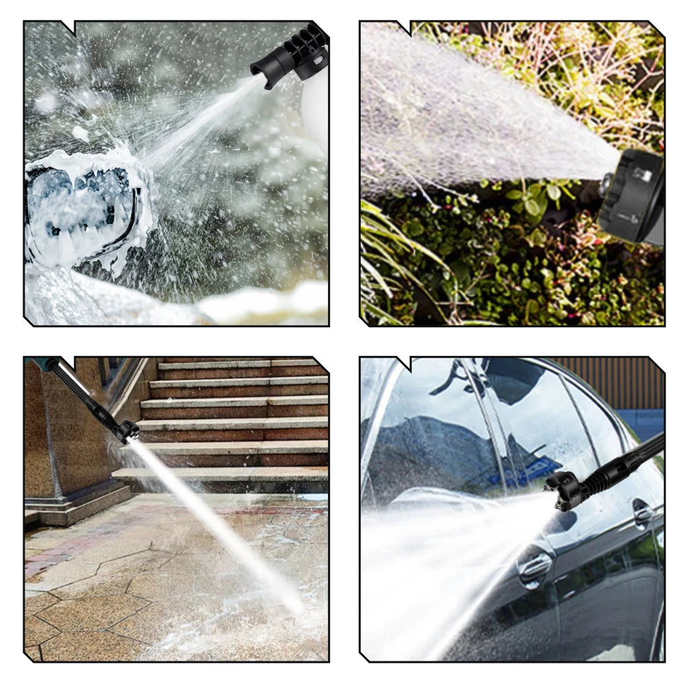 200 Bar Brushless Cordless Pressure Washer Gun – 6-in-1 Nozzle, 18V Battery Compatible