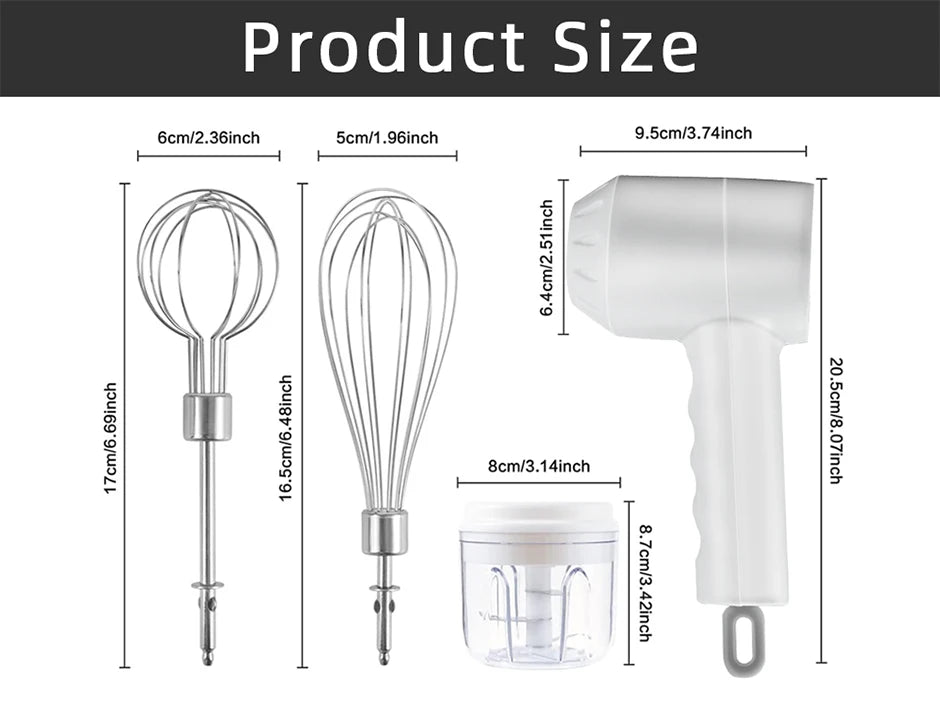 MYVIT USB Electric Mini Food Chopper — 30W Portable Garlic Masher & Vegetable Chopper, 250ml BPA-Free